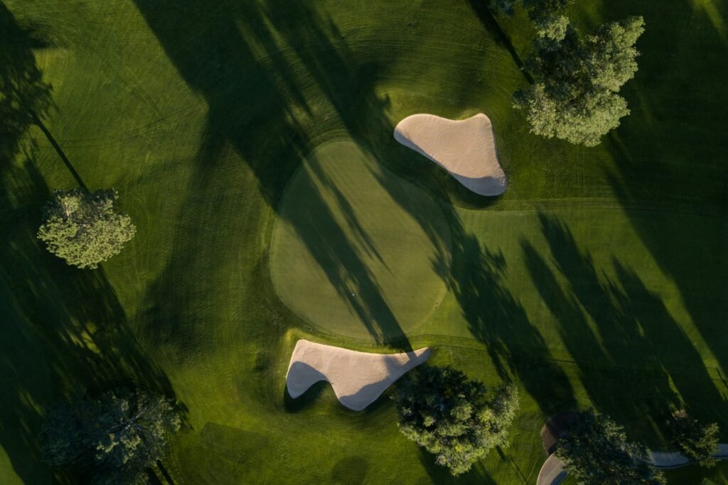 Campo de golf visto desde el aire